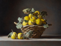 Canestra con Mele Cotogne - olio su tavola cm 60x69 @ Gianluca Corona