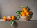 Scodella con Clementine - 2024 olio su tavola cm 40x40 © Gianluca Corona