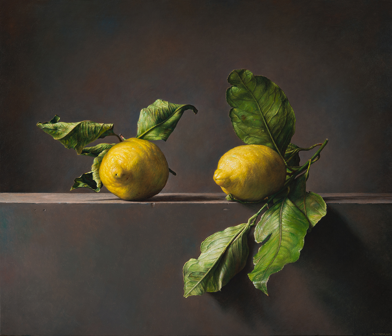 Composizione con Limoni Naturali - 2019 olio su tela cm 60x70 © Gianluca Corona