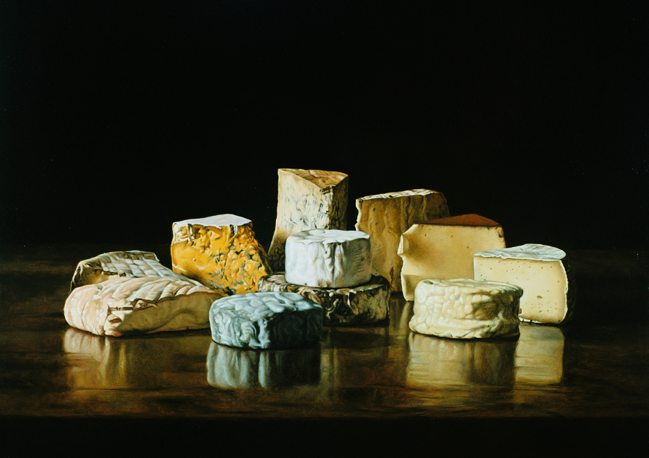 Composizione di formaggi - 2005 olio su tela cm 50x70 © Gianluca Corona