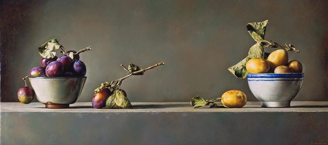 I Duellanti - 2013 olio su tavola cm 25x55 © Gianluca Corona