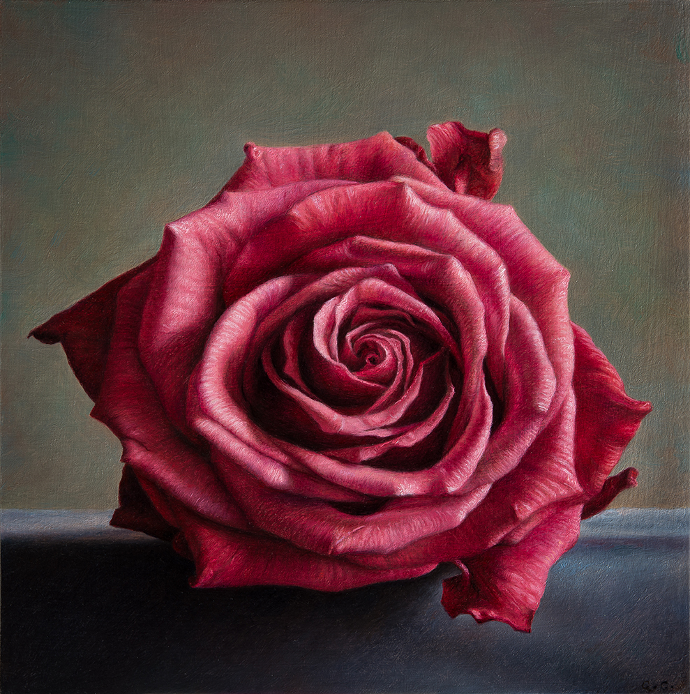Rosa - 2018 olio su tavola cm 20x20 © Gianluca Corona