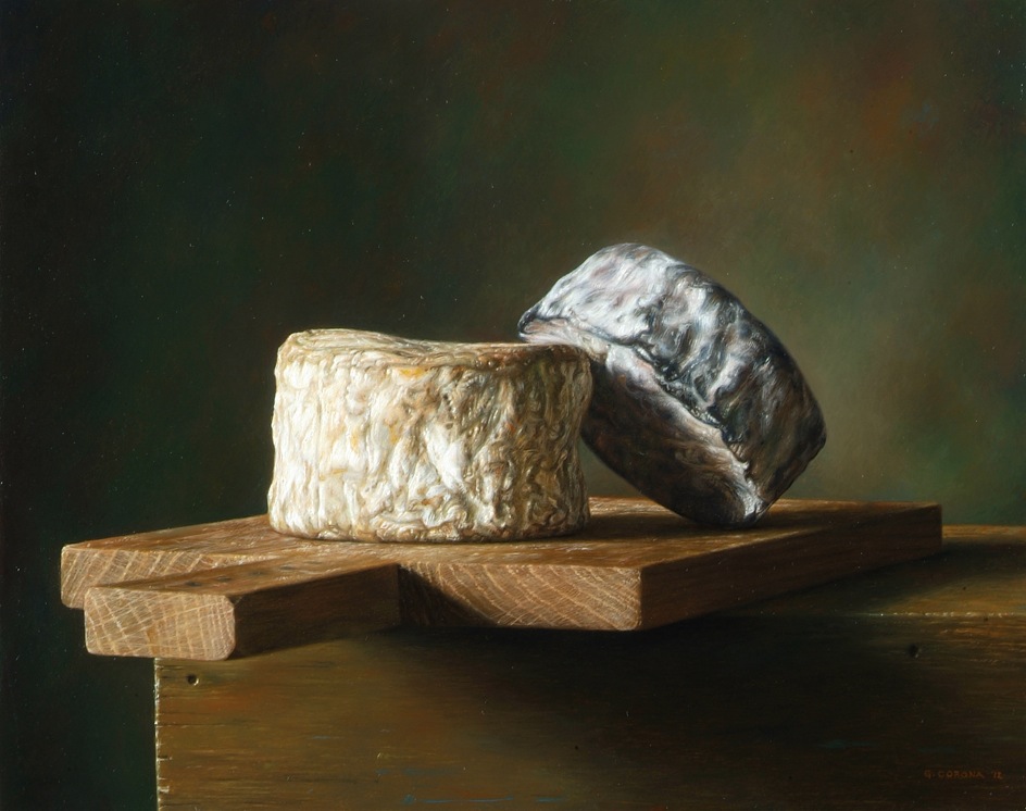 Tagliere con Formaggi - 2012 olio su tavola cm 23x29 © Gianluca Corona