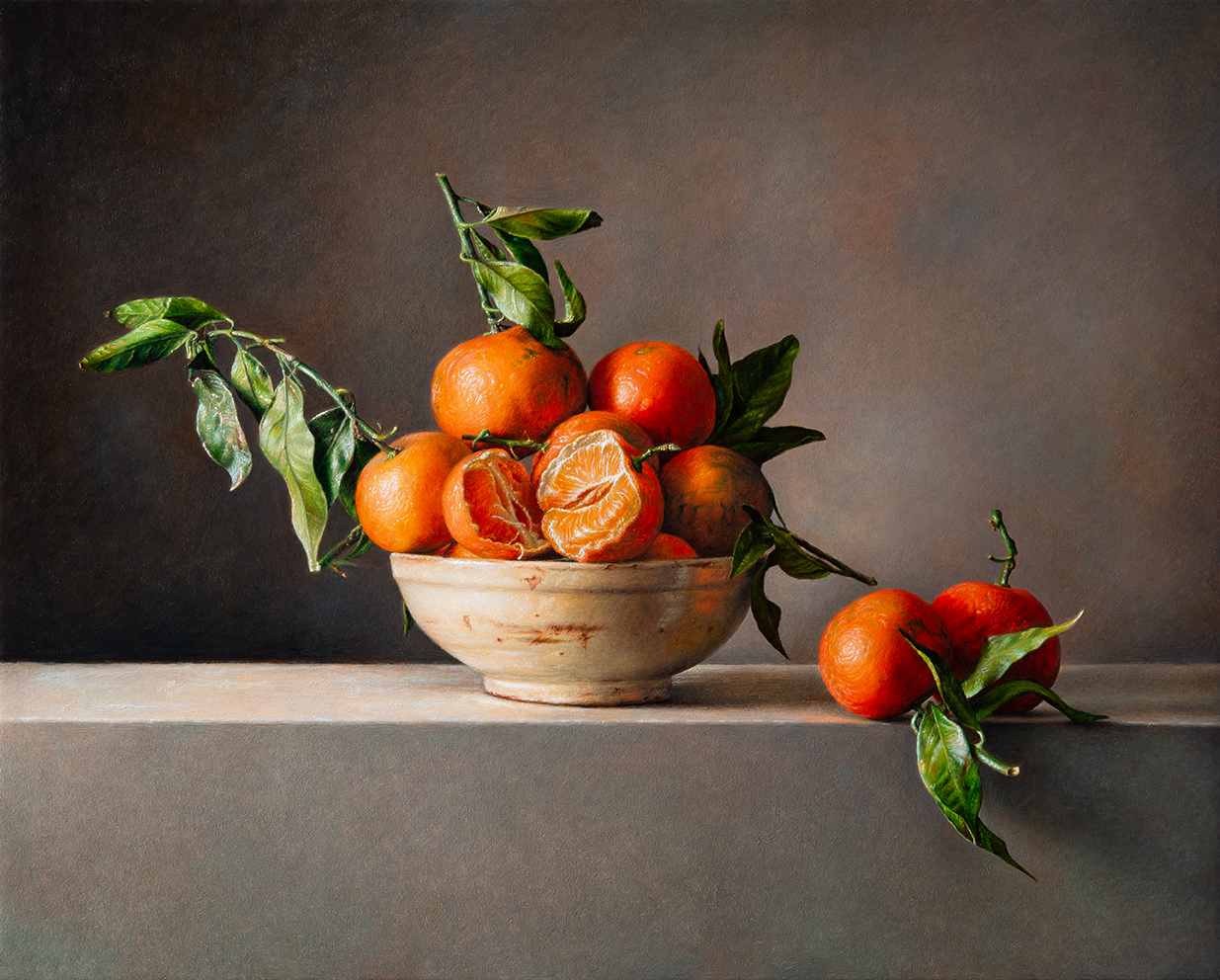 Tazza con Clementine - 2022 olio su tavola cm 40x50 © Gianluca Corona
