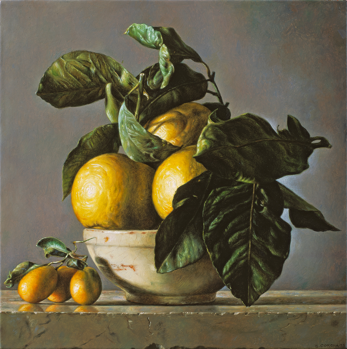 Lemon Yellow - 2013 olio su tavola cm 25x25 © Gianluca Corona