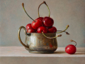 Ciliegie Rosse - 2024 - olio su tavola cm 25x25 © Gianluca Corona