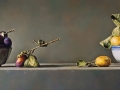 I Duellanti - 2013 olio su tavola cm 25x55 © Gianluca Corona