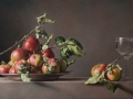 Piatto con mele selvatiche - 2016 olio su tavola cm 55x95 © Gianluca Corona