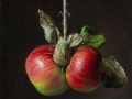 Piccole mele legate - 2025 - olio su tavola - cm 15x15 © Gianluca Corona