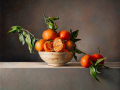 Tazza con Clementine - 2022 olio su tavola cm 40x50 © Gianluca Corona