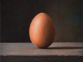 The Perfect Shape (Egg) - 2019 olio su tavola cm 25x25 © Gianluca Corona