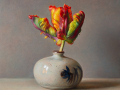 Tulipano Pappagallo - 2025 - olio su tavola - cm 25x25 © Gianluca Corona